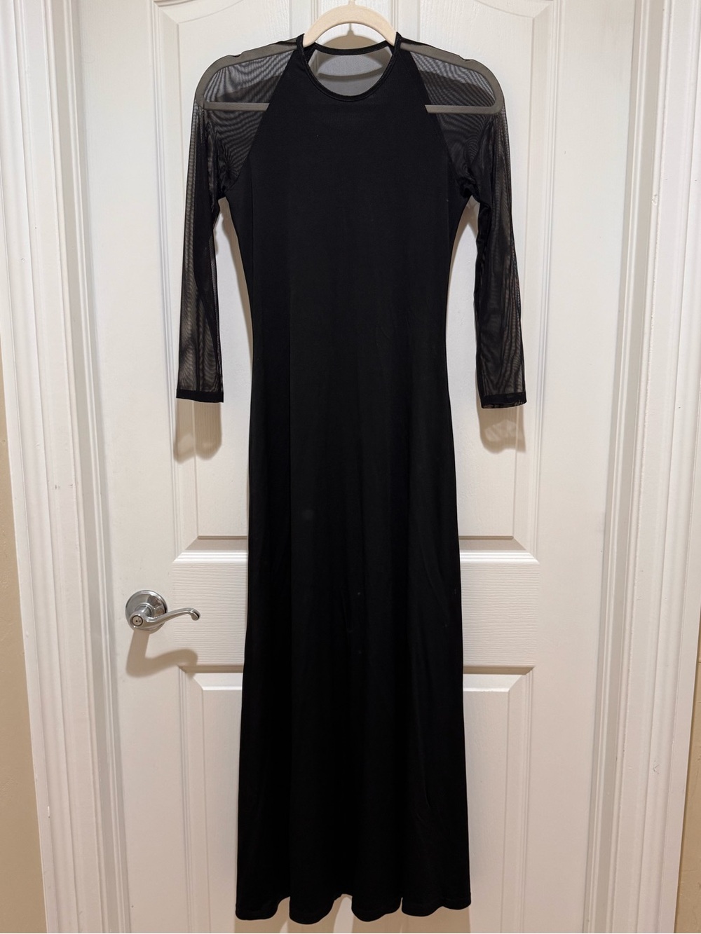 Ronen Chen Black Mesh Open Back Maxi Dress Size M Avant Garde Designer